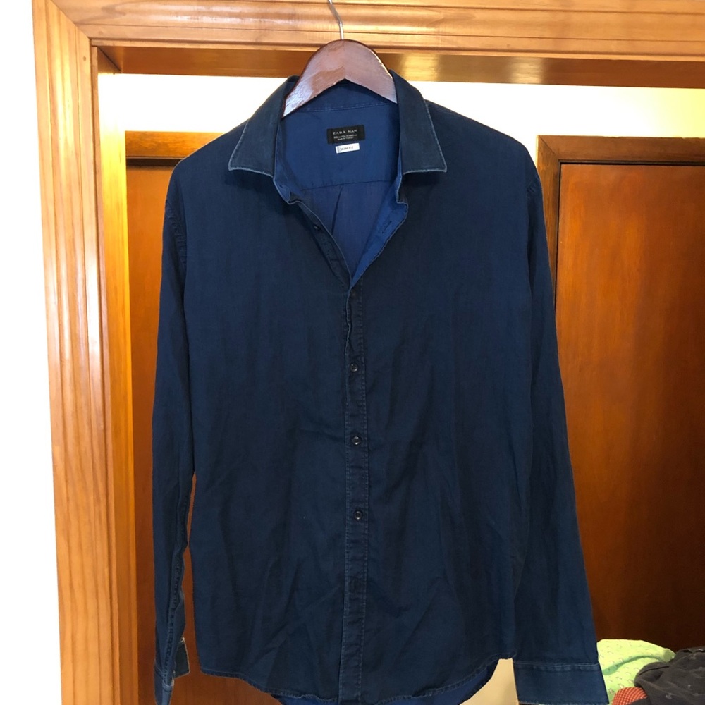 Zaraman Men’s Slim Fit Long Sleeve Button Down